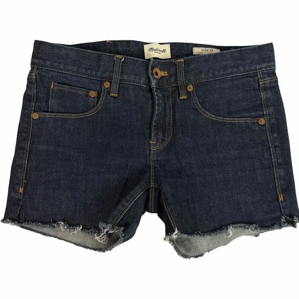 Madewell size 27 Cut Off Women's Denim Shorts Jorts Dark Wash